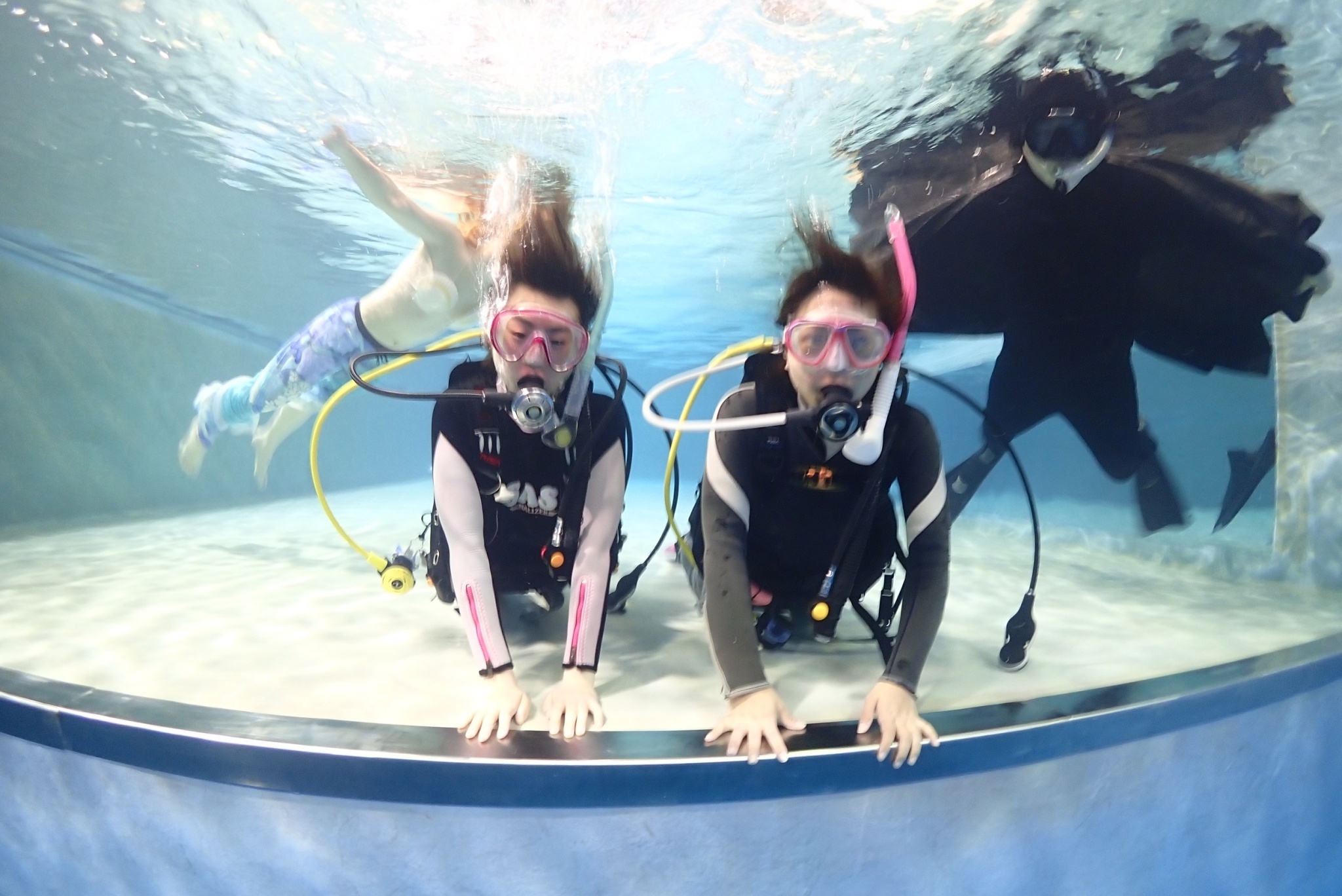 マンタと人魚と記念撮影！